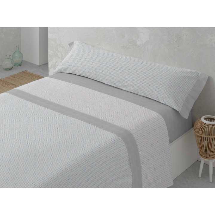 Lençóis de flanela MB Sabela Cinza| Lençóis de inverno 100% algod