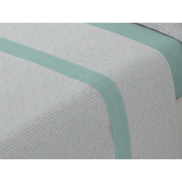 Lençóis de flanela MB Sabela Verde | Lençóis de inverno 100% algod