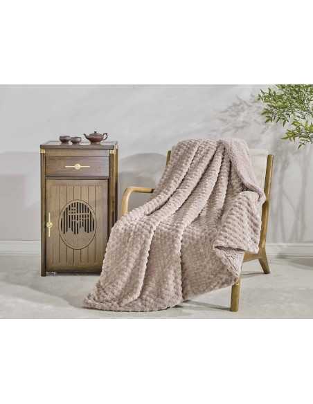 Plaid borreguito Perla beige | Manta auxiliar decorativa