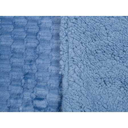 Plaid Perla em borreguito azul | Manta auxiliar decorativa 2