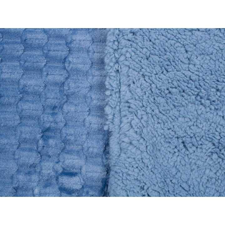 Plaid borreguito Perla azul | Manta auxiliar decorativa