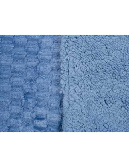 Plaid borreguito Perla azul | Manta auxiliar decorativa