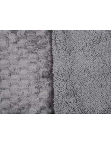 Plaid borreguito Perla gris | Manta auxiliar decorativa