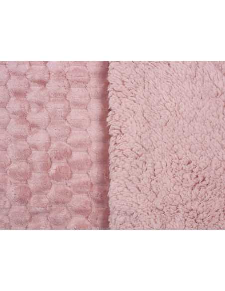 Plaid borreguito Perla rosa | Manta auxiliar decorativa