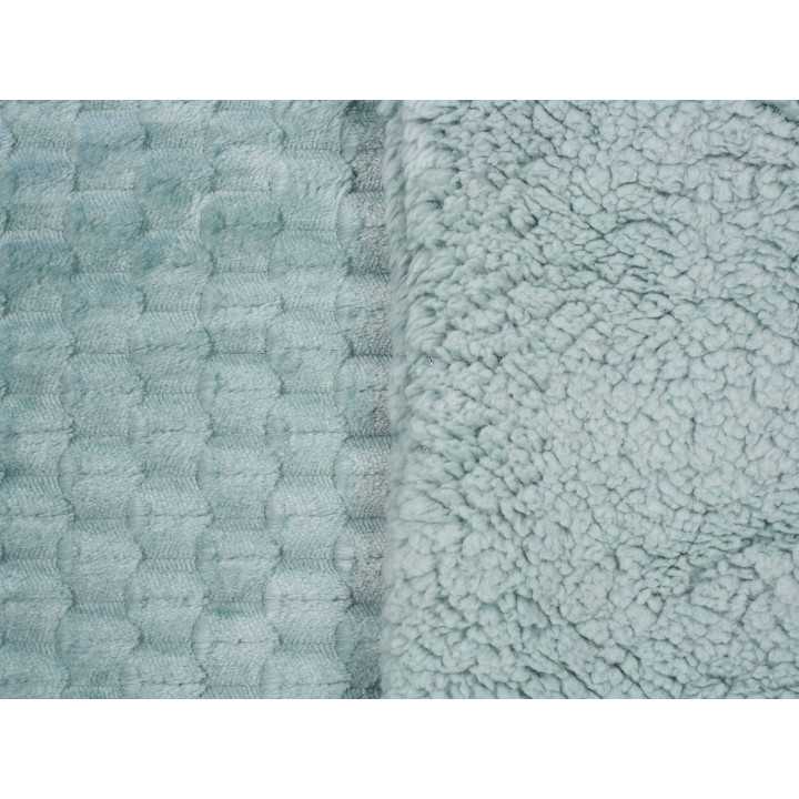 Plaid Perla em borreguito verde | Manta auxiliar decorativa