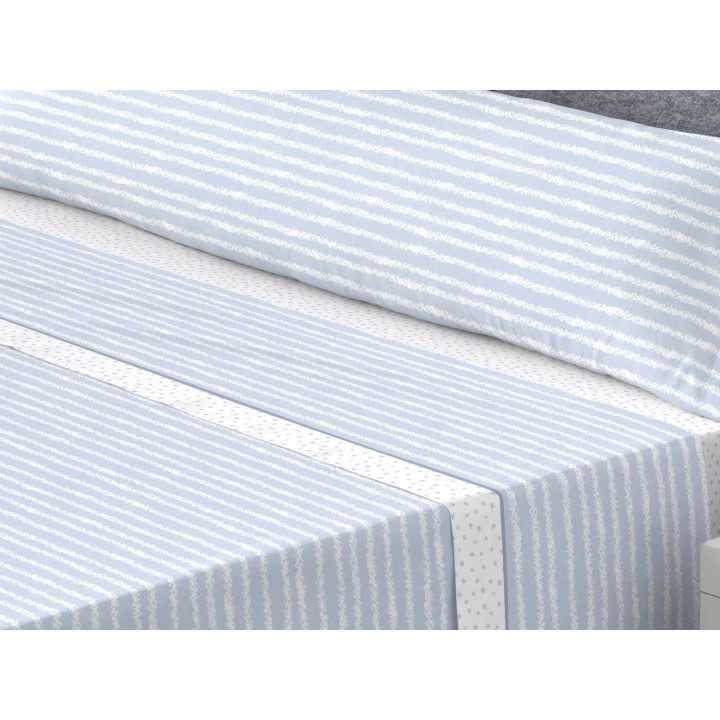 Jogo de lençóis Coralina Erik azul | Lençóis de inverno | Revitex