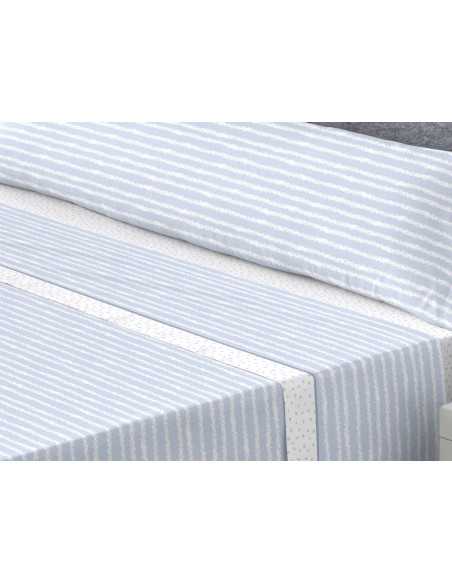 Jogo de lençóis Coralina Erik azul | Lençóis de inverno | Revitex