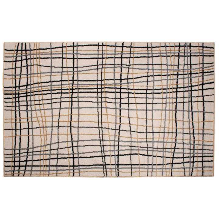 Alfombra pelo Raquel Beige | Alfombra estampada salón y dormitorio | Revitex