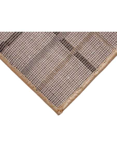 Tapete Raquel Bege com Pelo | Tapete Estampado para Sala de Estar e Quarto | Revitex