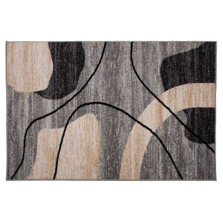 Tapete Sandra Cinza com Pelo | Tapete Estampado para Sala de Estar e Quarto | Revitex 2