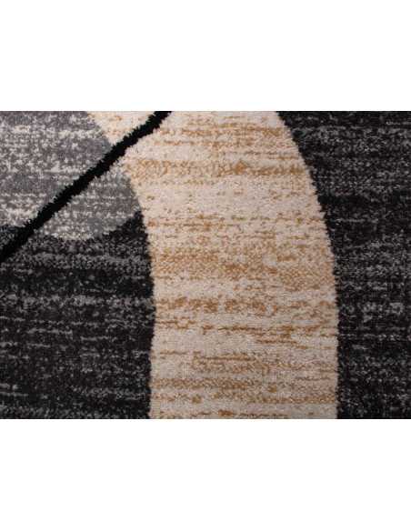 Tapete Sandra Cinza com Pelo | Tapete Estampado para Sala de Estar e Quarto | Revitex