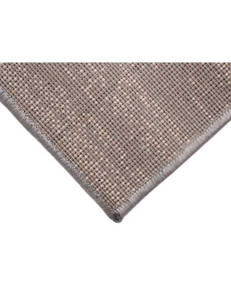 Tapete Sandra Cinza com Pelo | Tapete Estampado para Sala de Estar e Quarto | Revitex