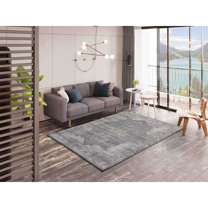 Tapete felpudo vintage Lara | Tapete estampado para sala e quarto | Revitex