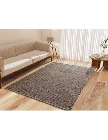 Alfombra yute y algodón Poona | Alfombra salón y dormitorio | Revitex