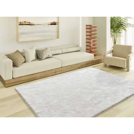 Tapete pêlo Roma branco | Tapete para sala e quarto | Revitex