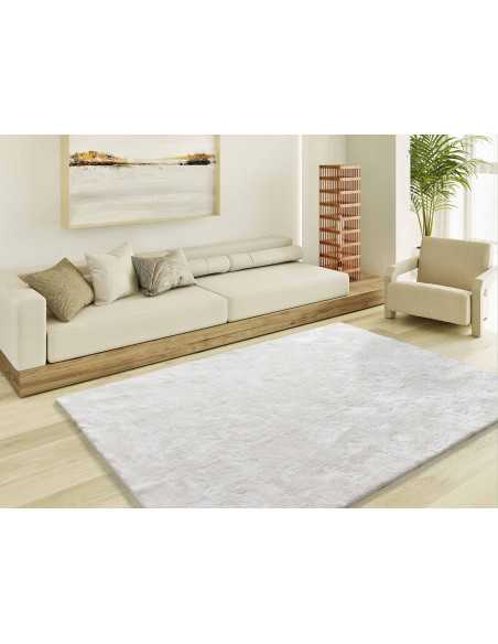Alfombra pelo Roma blanco | Alfombra para salón y dormitorio | Revitex