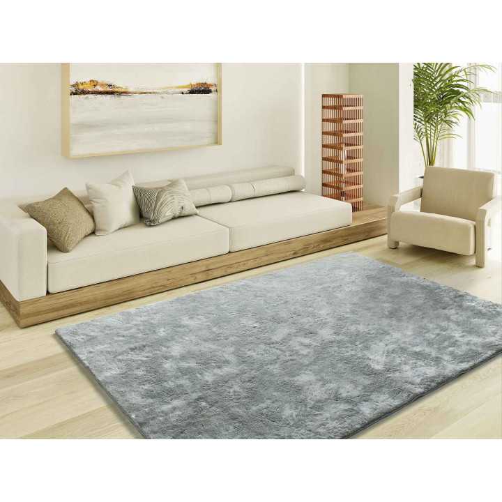 Alfombra pelo Roma plata | Alfombra para salón y dormitorio | Revitex