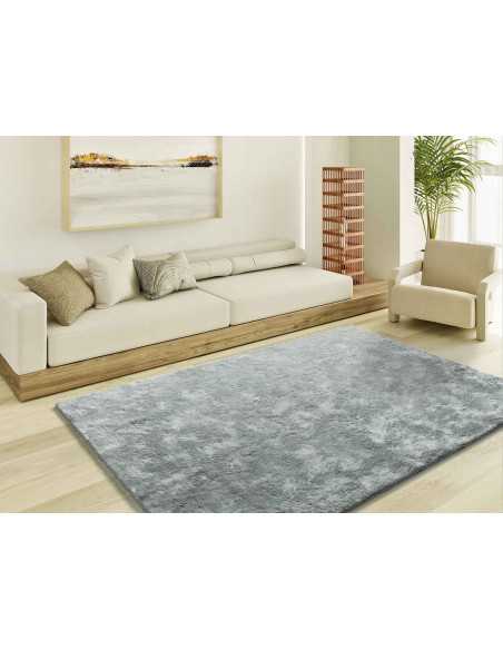 Alfombra pelo Roma plata | Alfombra para salón y dormitorio | Revitex