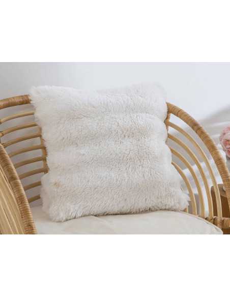 Funda de cojín Anjou blanco | Funda de cojín pelo