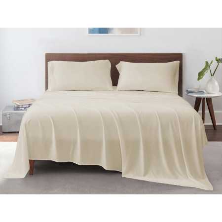 Juego de sábanas Percal beige | 100% Bambú orgánico