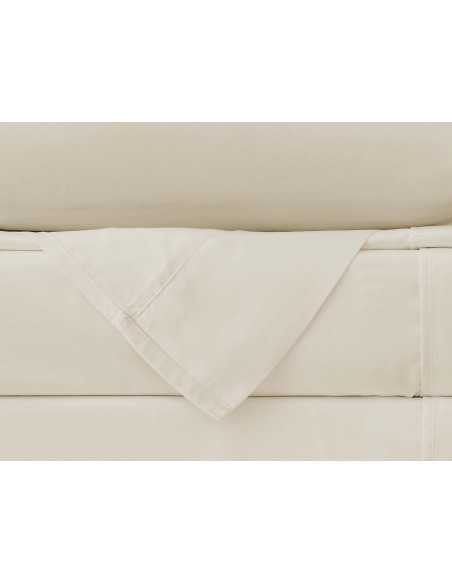 Jogo de lençóis em percal bege| 100% Bambu Biológico