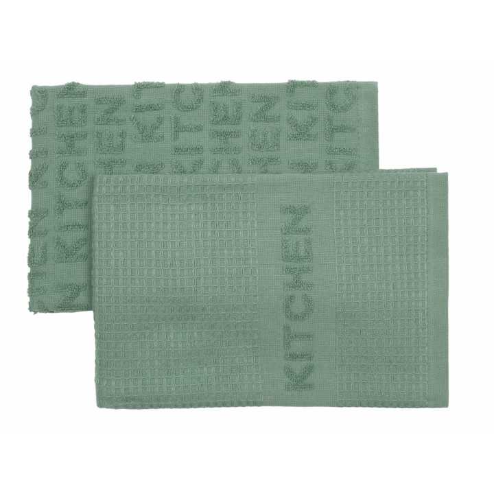 Conjunto de 2 panos de cozinha Kitchen verde | Panos de cozinha