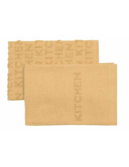Set 2 paños de cocina rizo Kitchen amarillo | Trapos de cocina