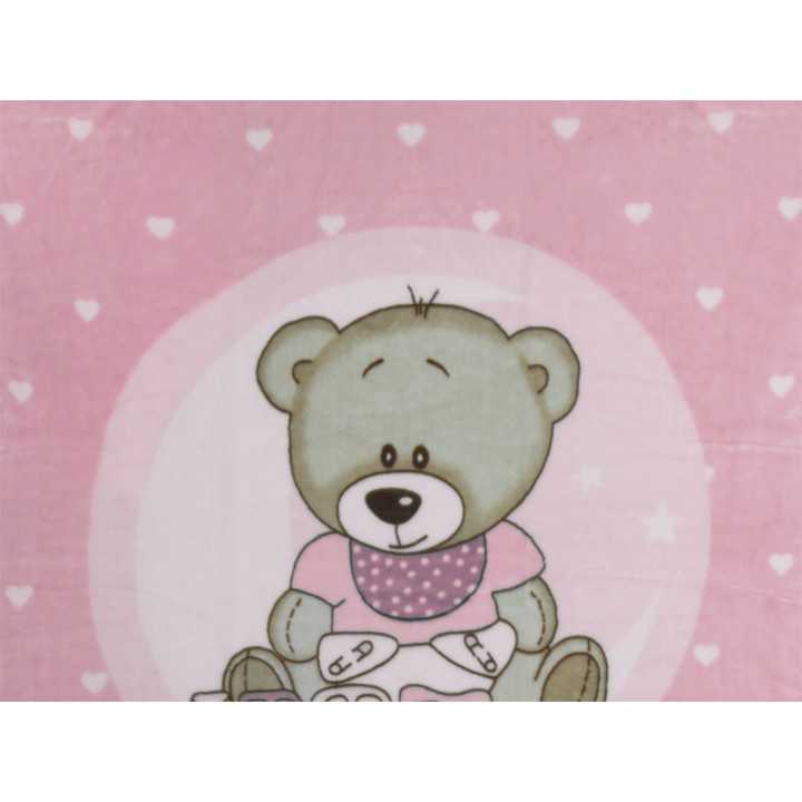 Manta infantil Rachel Comboiozinho rosa | Manta toque aveludado