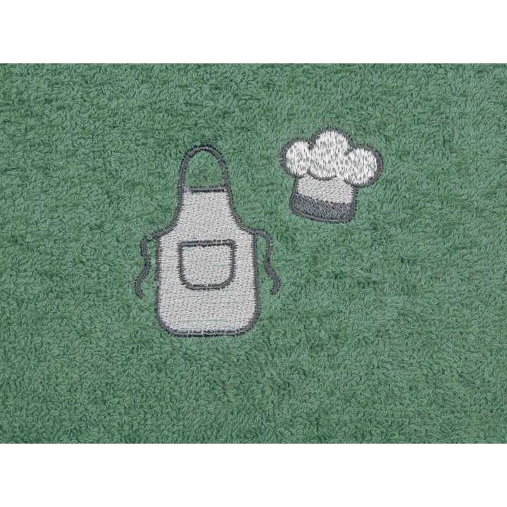 Pano de cozinha algodão Chef verde | Pano de cozinha