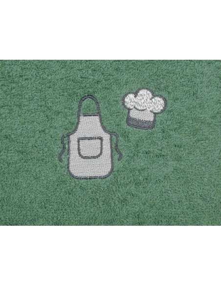 Paño de cocina algodón Chef verde | Trapo de cocina