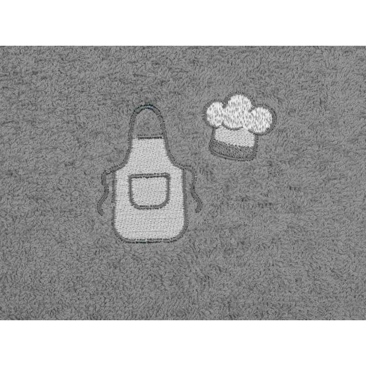 Paño de cocina algodón Chef gris | Trapo de cocina