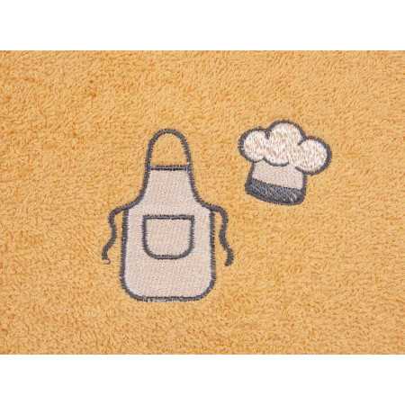 Paño de cocina algodón Chef amarillo | Trapo de cocina 2