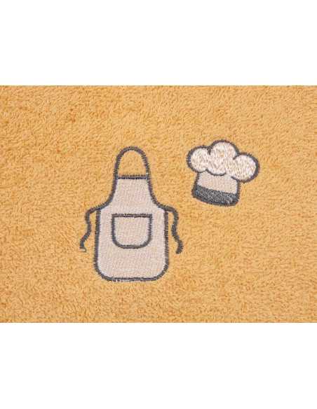 Pano de cozinha algodão Chef amarela | Pano de cozinha