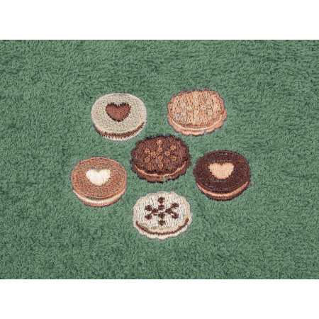 Pano de cozinha algodão Cookie verde | Pano de cozinha 2