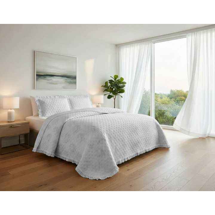 Bouti Andrea gris | Colcha bouti de entretiempo y verano