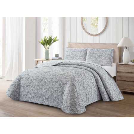 Bouti Paula cinza | Colcha bouti de meia-estação e verão
