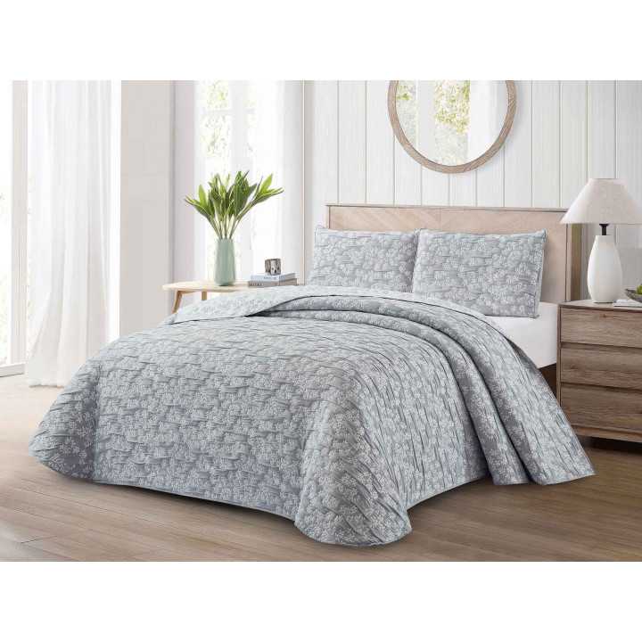 Bouti Paula cinza | Colcha bouti de meia-estação e verão