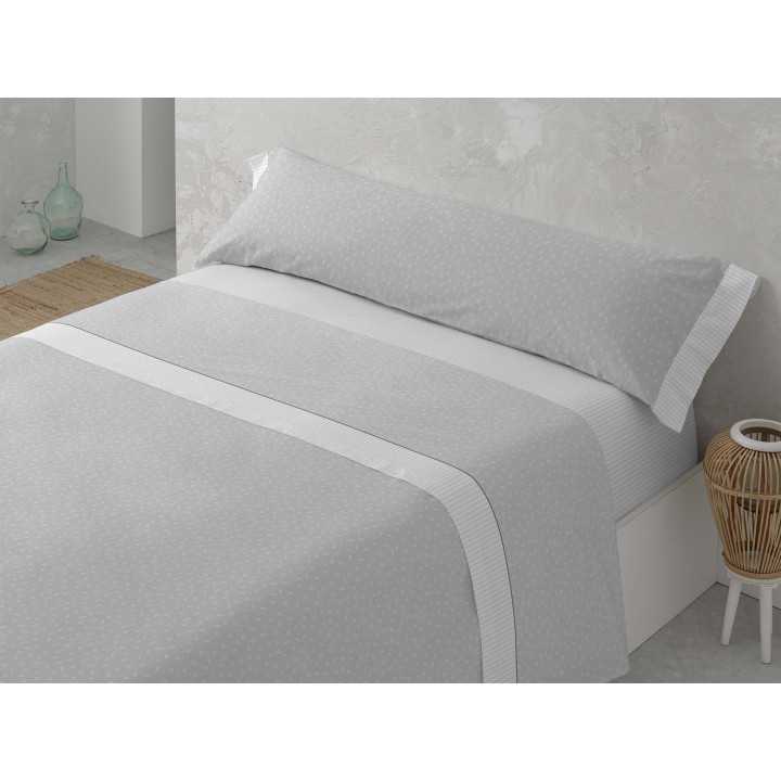 Juego Sábanas MB Enora gris | Sábanas planchado fácil