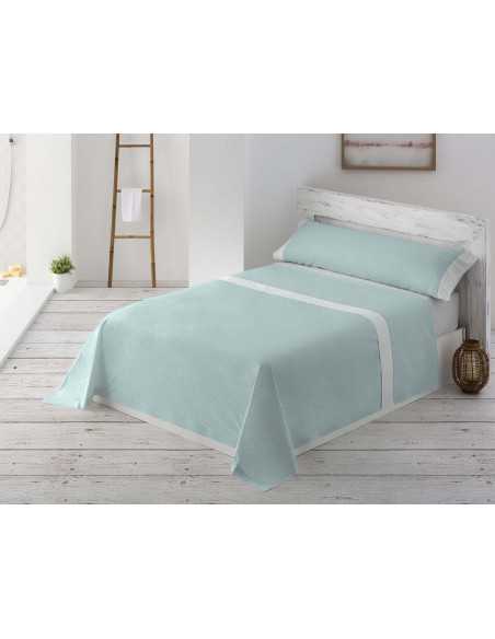 Jogo de lençóis MB Enora água | Lençóis fácil de engomar