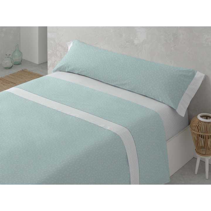 Jogo de lençóis MB Enora água | Lençóis fácil de engomar