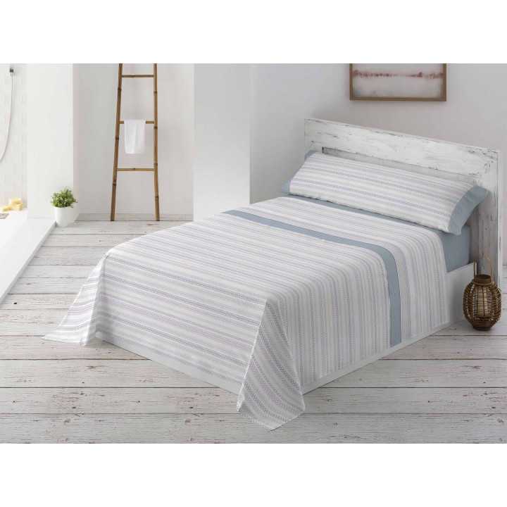 Juego Sábanas MB Felicia azul | Sábanas planchado fácil