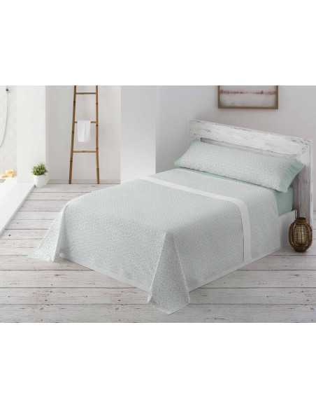 Juego Sábanas MB Livia verde | Sábanas planchado fácil