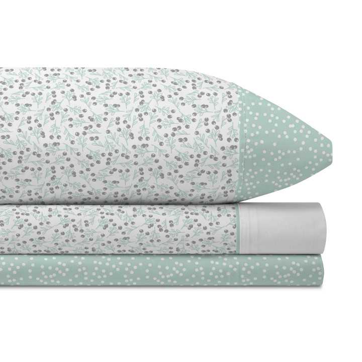 Jogo de lençóis MB Livia verde | Lençóis fácil de engomar