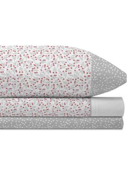 Juego Sábanas MB Livia gris | Sábanas planchado fácil