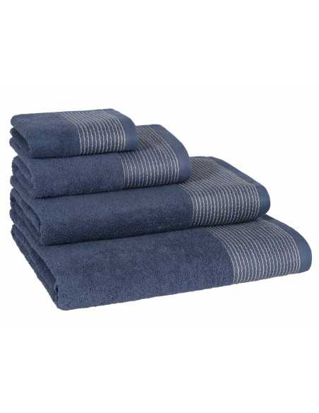 Toalha felpo algodão Noa azul | Toalha 100% algodão económica