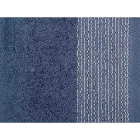 Toalla Rizo algodón Noa azul | Toalla algodón 100% Barata 2