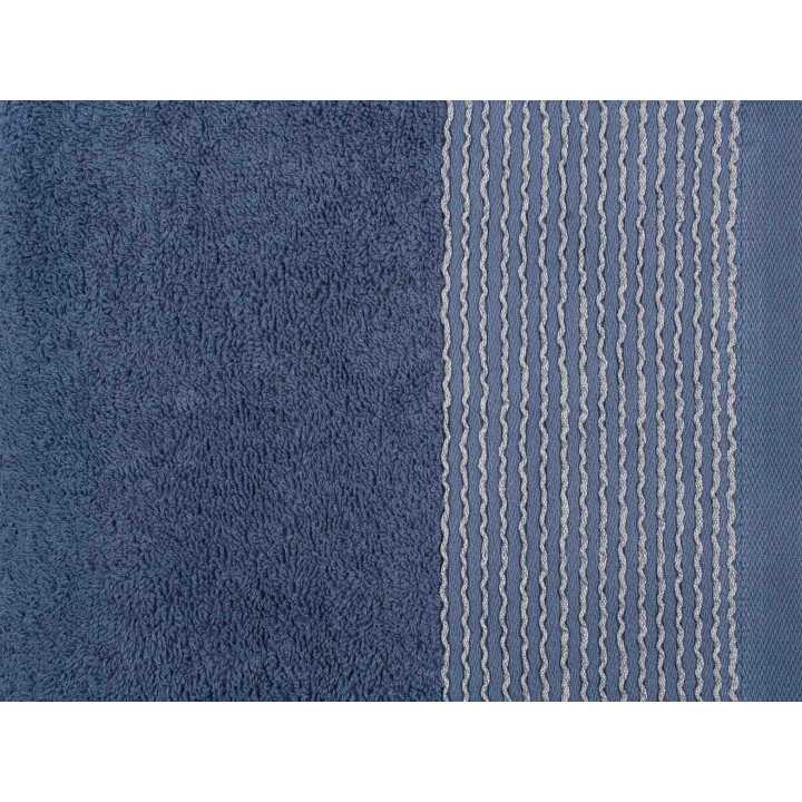 Toalla Rizo algodón Noa azul | Toalla algodón 100% Barata