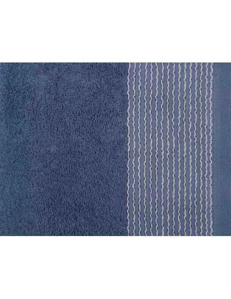 Toalla Rizo algodón Noa azul | Toalla algodón 100% Barata