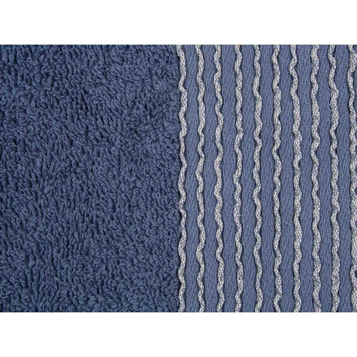 Toalla Rizo algodón Noa azul | Toalla algodón 100% Barata