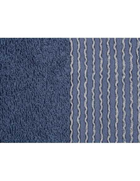 Toalla Rizo algodón Noa azul | Toalla algodón 100% Barata